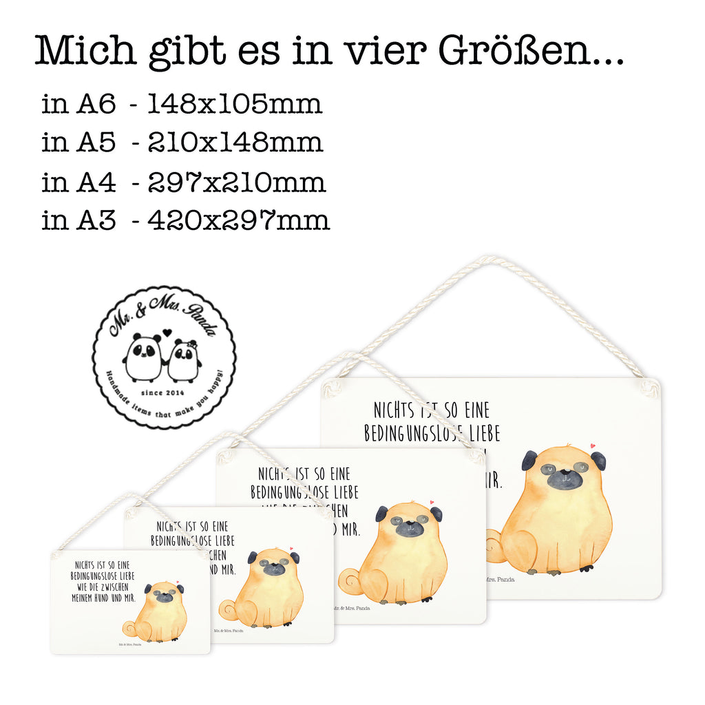 Deko Schild Mops Dekoschild, Deko Schild, Schild, Tür Schild, Türschild, Holzschild, Wandschild, Wanddeko, Hund, Hundemotiv, Haustier, Hunderasse, Tierliebhaber, Hundebesitzer, Sprüche, Mops, Liebe, Hundeliebe