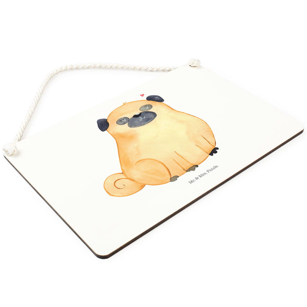 Deko Schild Mops Dekoschild, Deko Schild, Schild, Tür Schild, Türschild, Holzschild, Wandschild, Wanddeko, Hund, Hundemotiv, Haustier, Hunderasse, Tierliebhaber, Hundebesitzer, Sprüche, Mops, Liebe, Hundeliebe