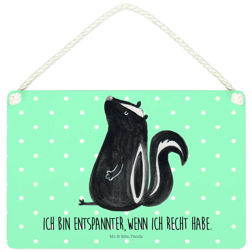 Deko Schild Stinktier Sitzen Dekoschild, Deko Schild, Schild, Tür Schild, Türschild, Holzschild, Wandschild, Wanddeko, Stinktier, Skunk, Wildtier, Raubtier, Stinker, Stinki, Spruch, Büro, Recht, Besserwisser