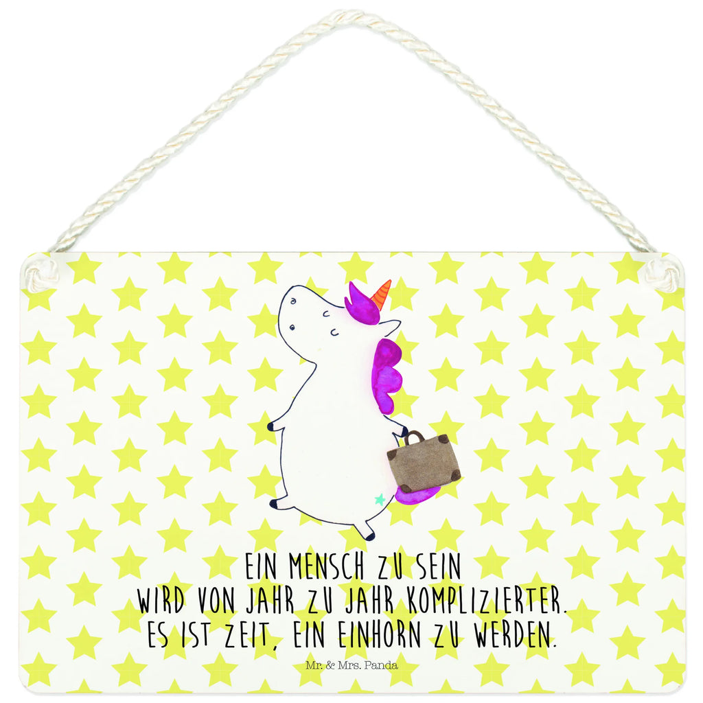 Deko Schild Einhorn Koffer Dekoschild, Deko Schild, Schild, Tür Schild, Türschild, Holzschild, Wandschild, Wanddeko, Einhorn, Einhörner, Einhorn Deko, Unicorn, unicorn, Koffer, Verreisen, Reise, Gepäck, Abenteuer, Erwachsen, Kind, albern, Spaß, lustig, witzig