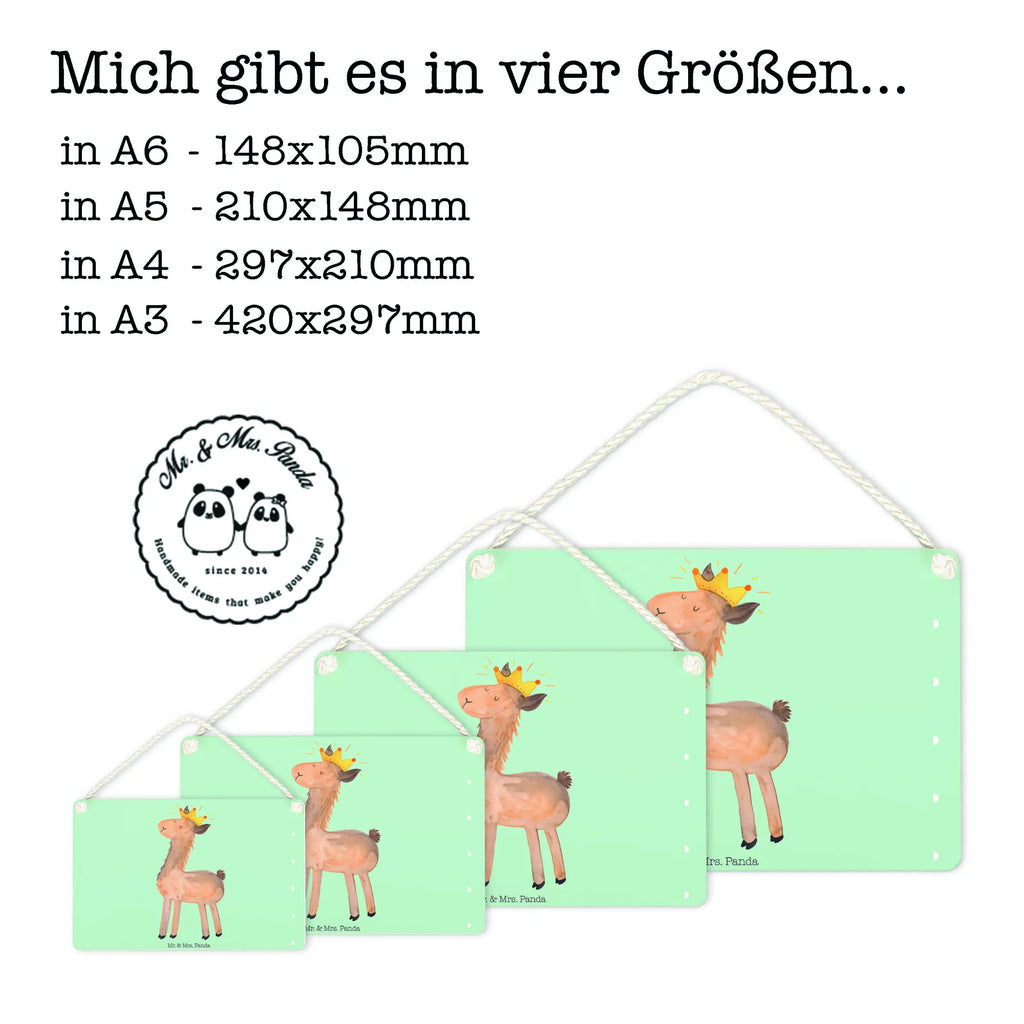 Deko Schild Lama König Dekoschild, Deko Schild, Schild, Tür Schild, Türschild, Holzschild, Wandschild, Wanddeko, Lama, Alpaka, Lamas, König, Königin, Freundin, Mama, Papa, Büro Kollege, Kollegin, Chef, Vorgesetzter, Abi, Abitur