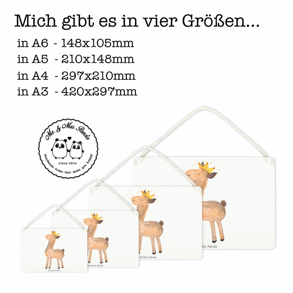 Deko Schild Lama König Dekoschild, Deko Schild, Schild, Tür Schild, Türschild, Holzschild, Wandschild, Wanddeko, Lama, Alpaka, Lamas, König, Königin, Freundin, Mama, Papa, Büro Kollege, Kollegin, Chef, Vorgesetzter, Abi, Abitur