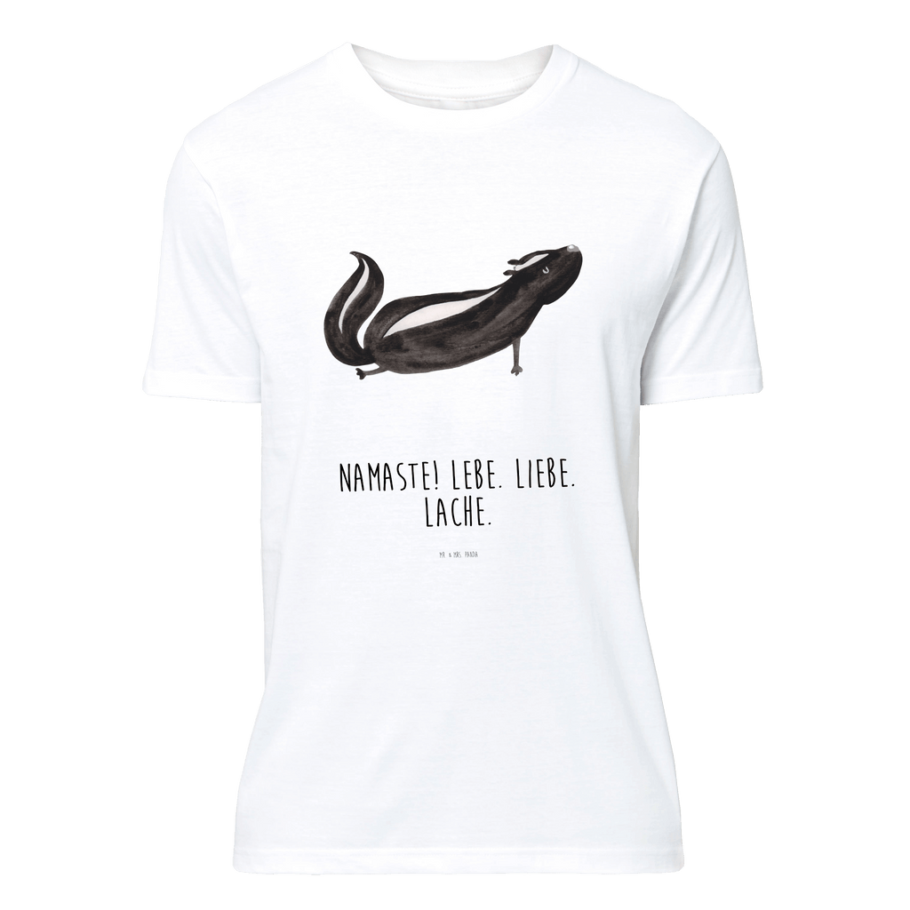 T-Shirt Standard Stinktier Yoga T-Shirt, Shirt, Tshirt, Lustiges T-Shirt, T-Shirt mit Spruch, Party, Junggesellenabschied, Jubiläum, Geburstag, Herrn, Damen, Männer, Frauen, Schlafshirt, Nachthemd, Sprüche, Stinktier, Skunk, Wildtier, Raubtier, Stinker, Stinki, Yoga, Namaste, Lebe, Liebe, Lache