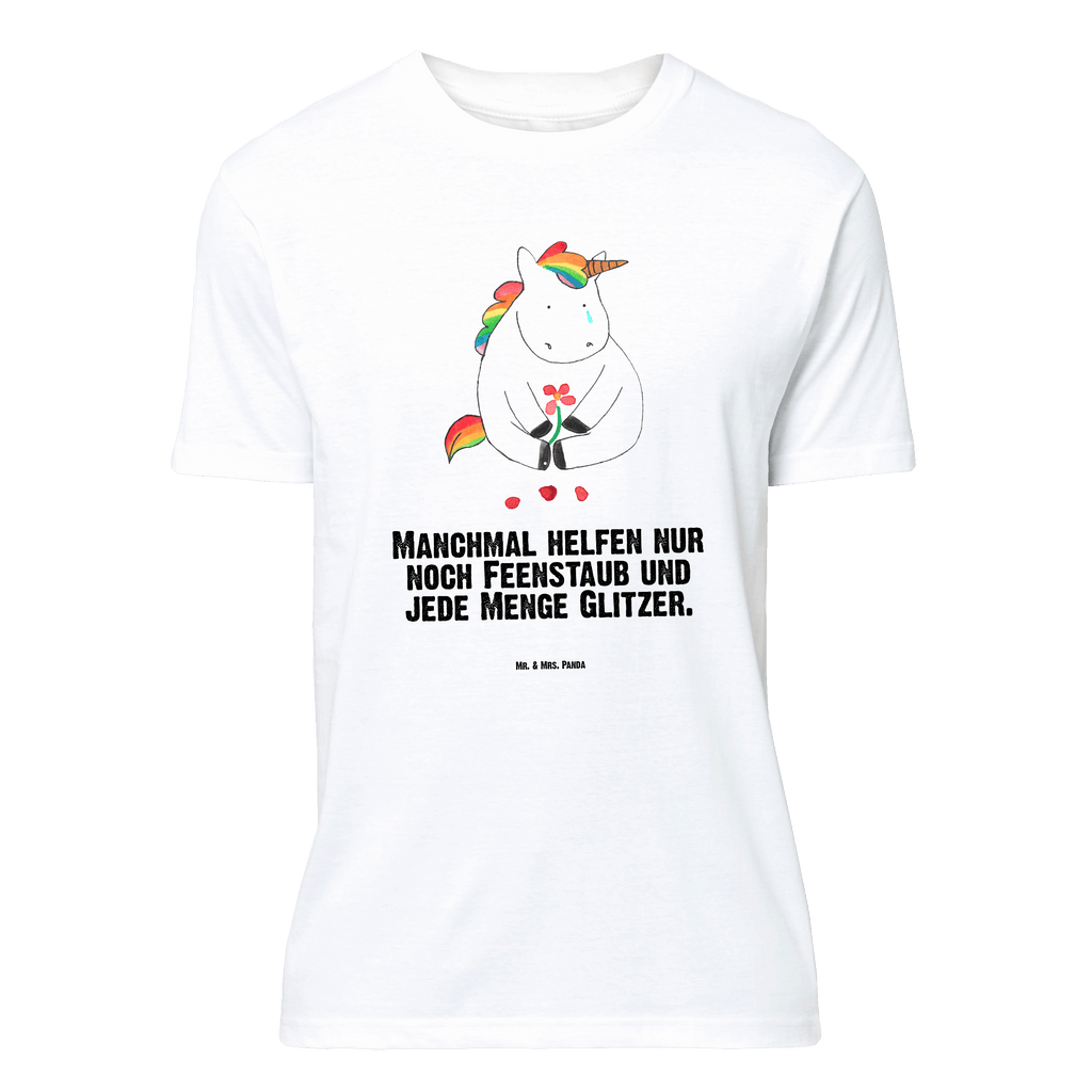 T-Shirt Standard Einhorn Traurig T-Shirt, Shirt, Tshirt, Lustiges T-Shirt, T-Shirt mit Spruch, Party, Junggesellenabschied, Jubiläum, Geburstag, Herrn, Damen, Männer, Frauen, Schlafshirt, Nachthemd, Sprüche, Einhorn, Einhörner, Einhorn Deko, Pegasus, Unicorn, Glitzer, Trösten. Freundschaft, Freunde, Liebe, Trauer, Grußkarte, Blume