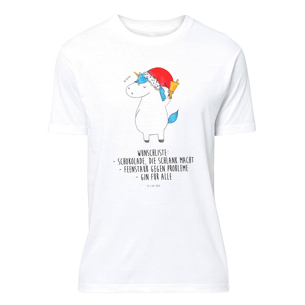 T-Shirt Standard Einhorn Weihnachtsmann T-Shirt, Shirt, Tshirt, Lustiges T-Shirt, T-Shirt mit Spruch, Party, Junggesellenabschied, Jubiläum, Geburstag, Herrn, Damen, Männer, Frauen, Schlafshirt, Nachthemd, Sprüche, Einhorn, Einhörner, Einhorn Deko, Pegasus, Unicorn, Gin, Schokolade, Schoki, Weihnachten, Weihnachtsmann, Nikolaus, Wunschzettel, Wunschliste, Feenstaub