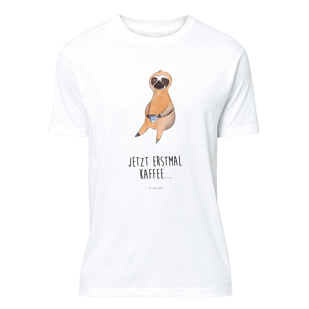 T-Shirt Standard Faultier Kaffee T-Shirt, Shirt, Tshirt, Lustiges T-Shirt, T-Shirt mit Spruch, Party, Junggesellenabschied, Jubiläum, Geburstag, Herrn, Damen, Männer, Frauen, Schlafshirt, Nachthemd, Sprüche, Faultier, Faultier Geschenk, Faultier Deko, Faultiere, faul, Lieblingstier, Kaffee, erster Kaffee, Morgenmuffel, Frühaufsteher, Kaffeetasse, Genießer, Coffee, Kaffeegetränk