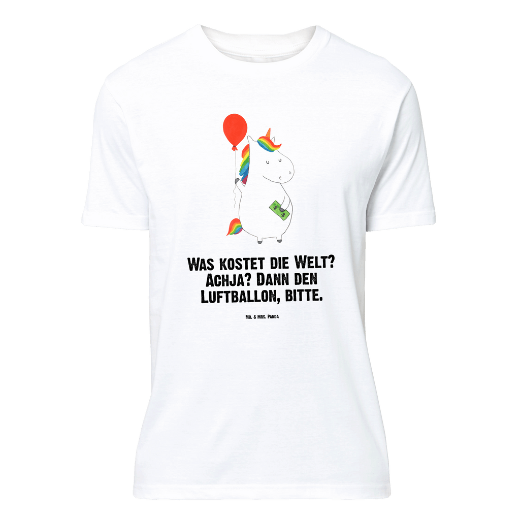 T-Shirt Standard Einhorn Luftballon T-Shirt, Shirt, Tshirt, Lustiges T-Shirt, T-Shirt mit Spruch, Party, Junggesellenabschied, Jubiläum, Geburstag, Herrn, Damen, Männer, Frauen, Schlafshirt, Nachthemd, Sprüche, Einhorn, Einhörner, Einhorn Deko, Pegasus, Unicorn, Luftballon, Geld, Lebenslust, Freude, Geschenk, Freundin