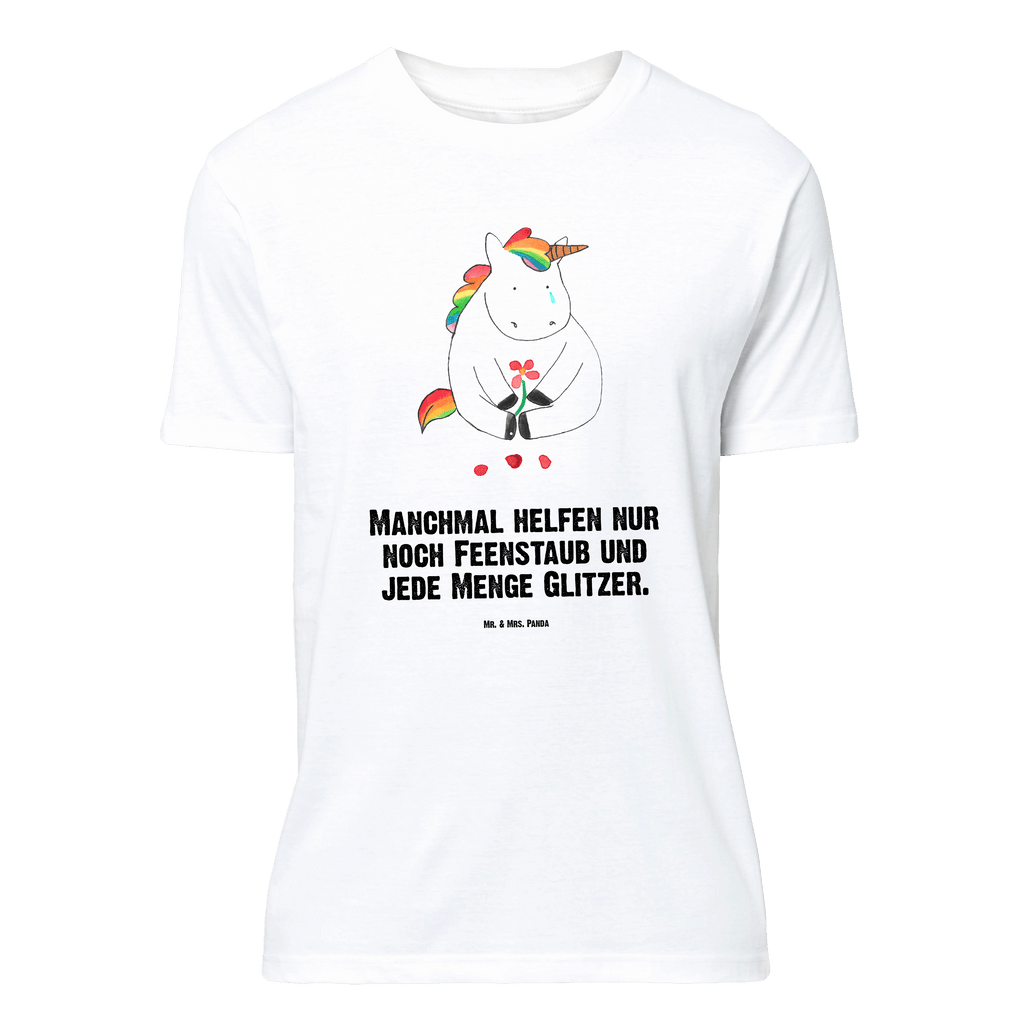 T-Shirt Standard Einhorn Traurig T-Shirt, Shirt, Tshirt, Lustiges T-Shirt, T-Shirt mit Spruch, Party, Junggesellenabschied, Jubiläum, Geburstag, Herrn, Damen, Männer, Frauen, Schlafshirt, Nachthemd, Sprüche, Einhorn, Einhörner, Einhorn Deko, Pegasus, Unicorn, Glitzer, Trösten. Freundschaft, Freunde, Liebe, Trauer, Grußkarte, Blume