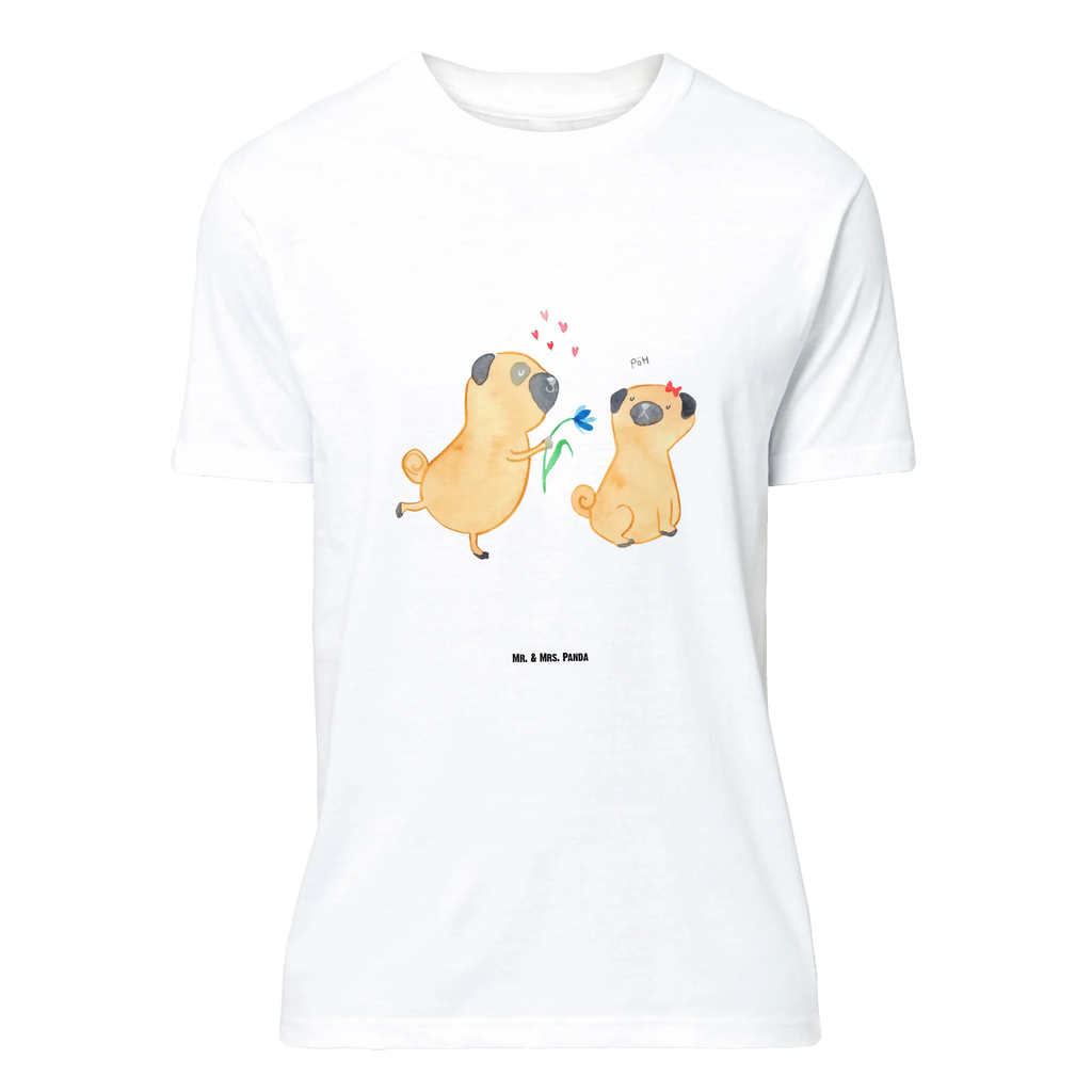 T-Shirt Standard Mops Verliebt T-Shirt, Shirt, Tshirt, Lustiges T-Shirt, T-Shirt mit Spruch, Party, Junggesellenabschied, Jubiläum, Geburstag, Herrn, Damen, Männer, Frauen, Schlafshirt, Nachthemd, Sprüche, Hund, Hundemotiv, Haustier, Hunderasse, Tierliebhaber, Hundebesitzer, Mops, Möpse, Hundeliebe, verliebt, Liebe, Liebesspruch. Verlobt, Geschenk Freund, Partner