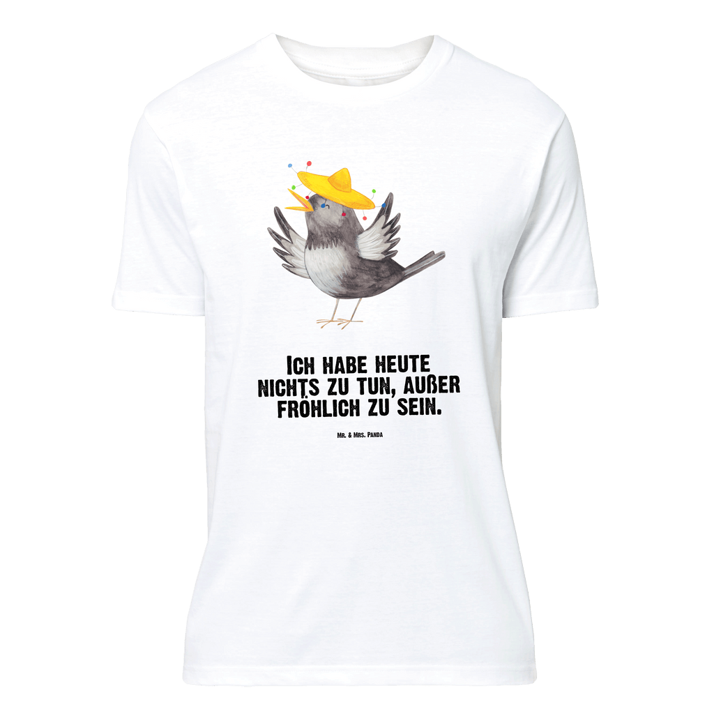 T-Shirt Standard Rabe Sombrero T-Shirt, Shirt, Tshirt, Lustiges T-Shirt, T-Shirt mit Spruch, Party, Junggesellenabschied, Jubiläum, Geburstag, Herrn, Damen, Männer, Frauen, Schlafshirt, Nachthemd, Sprüche, Tiermotive, Gute Laune, lustige Sprüche, Tiere, Rabe, Vogel, Vögel, Spruch positiv, fröhlich sein, glücklich sein, Glück Spruch, froh, Elster, Motivation