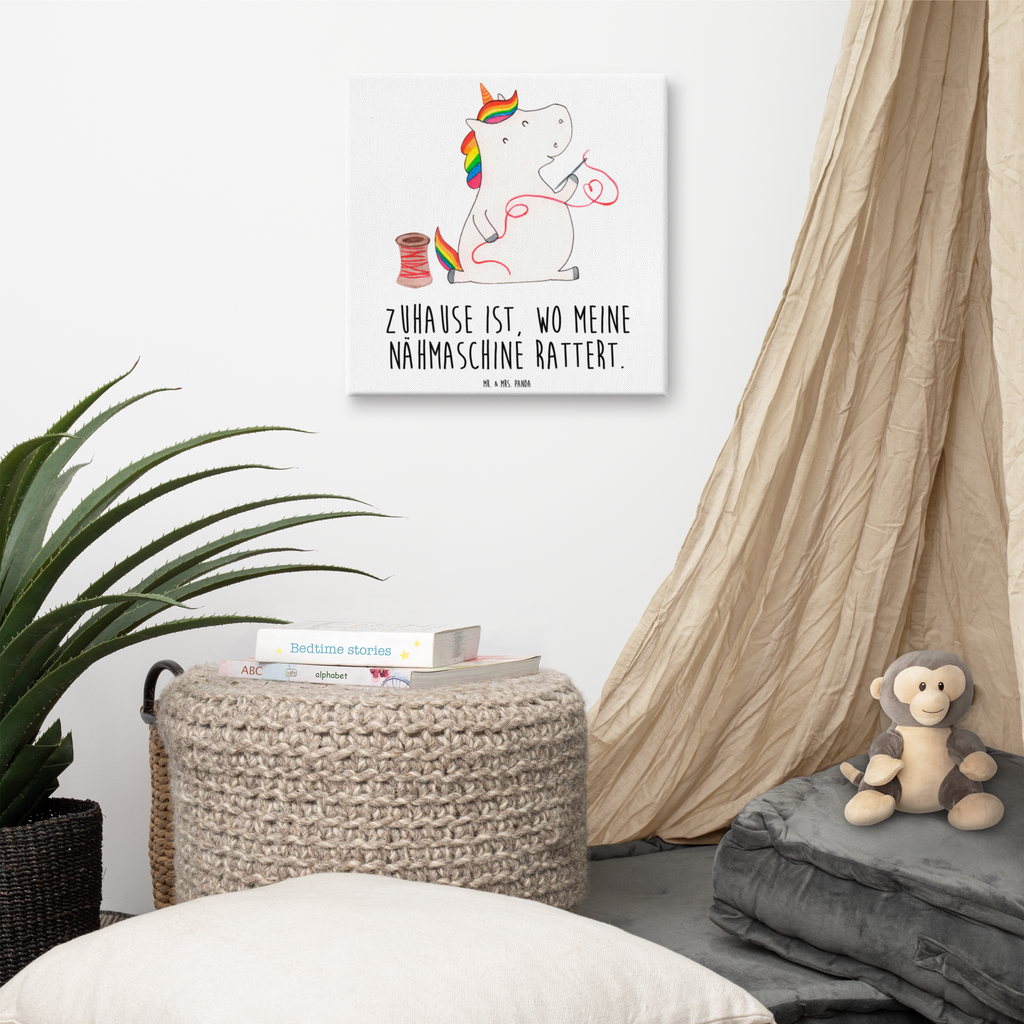 Leinwand Bild Einhorn Näherin Leinwand, Bild, Kunstdruck, Wanddeko, Dekoration, Einhorn, Einhörner, Einhorn Deko, Pegasus, Unicorn, Näherin, nähen, Mädchen, Freundin, Häkeln, Stricken, basteln, Nähzimmer