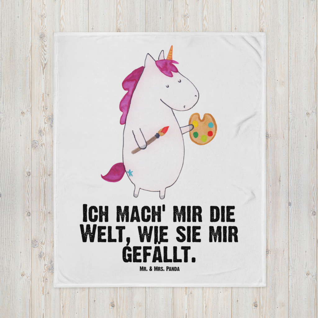 Babydecke Einhorn Künstler Babydecke, Babygeschenk, Geschenk Geburt, Babyecke Kuscheldecke, Krabbeldecke, Einhorn, Einhörner, Einhorn Deko, Pegasus, Unicorn, Englisch, Künstler, Artist, Malen, Zeichnen, Welt, Farbe, Stift, Pinsel, Geschenk, Maler