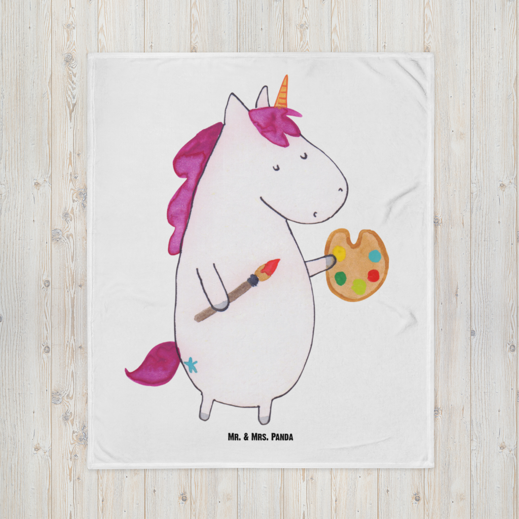 Babydecke Einhorn Künstler Babydecke, Babygeschenk, Geschenk Geburt, Babyecke Kuscheldecke, Krabbeldecke, Einhorn, Einhörner, Einhorn Deko, Pegasus, Unicorn, Englisch, Künstler, Artist, Malen, Zeichnen, Welt, Farbe, Stift, Pinsel, Geschenk, Maler