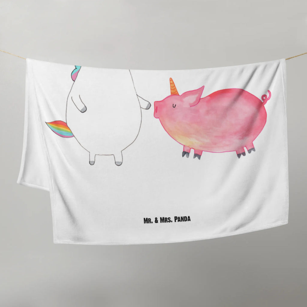 Babydecke Einhorn Schwein Babydecke, Babygeschenk, Geschenk Geburt, Babyecke Kuscheldecke, Krabbeldecke, Einhorn, Einhörner, Einhorn Deko, Pegasus, Unicorn, Freundschaft, Schweinhorn, Schwein, Freundin, Schweinchen