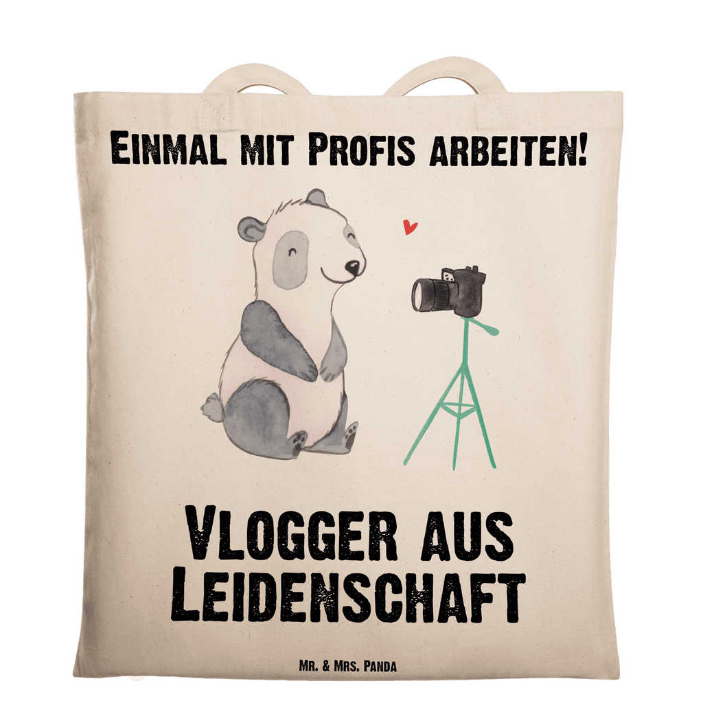 Tragetasche Vlogger aus Leidenschaft Beuteltasche, Beutel, Einkaufstasche, Jutebeutel, Stoffbeutel, Tasche, Shopper, Umhängetasche, Strandtasche, Schultertasche, Stofftasche, Tragetasche, Badetasche, Jutetasche, Einkaufstüte, Laptoptasche, Beruf, Ausbildung, Jubiläum, Abschied, Rente, Kollege, Kollegin, Geschenk, Schenken, Arbeitskollege, Mitarbeiter, Firma, Danke, Dankeschön