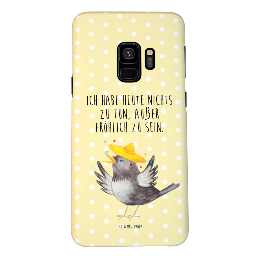 Handyhülle Rabe Sombrero Handyhülle, Handycover, Cover, Handy, Hülle, Iphone 10, Iphone X, Tiermotive, Gute Laune, lustige Sprüche, Tiere, Rabe, Vogel, Vögel, Spruch positiv, fröhlich sein, glücklich sein, Glück Spruch, froh, Elster, Motivation