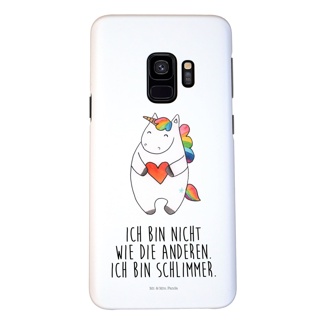 Handyhülle Einhorn Herz Handyhülle, Handycover, Cover, Handy, Hülle, Samsung Galaxy S8 plus, Einhorn, Einhörner, Einhorn Deko, Pegasus, Unicorn, Herz, schlimm, böse, witzig, lustig, Freundin, anders, bunt