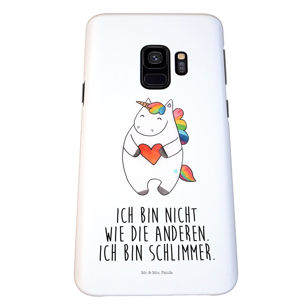 Handyhülle Einhorn Herz Handyhülle, Handycover, Cover, Handy, Hülle, Iphone 10, Iphone X, Einhorn, Einhörner, Einhorn Deko, Pegasus, Unicorn, Herz, schlimm, böse, witzig, lustig, Freundin, anders, bunt