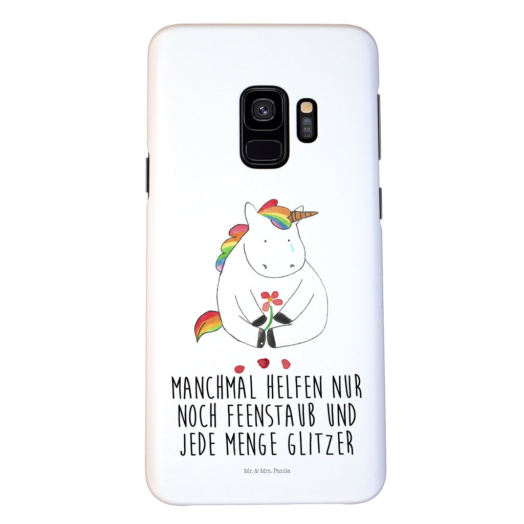 Handyhülle Einhorn Traurig Samsung Galaxy S9, Handyhülle, Smartphone Hülle, Handy Case, Handycover, Hülle, Einhorn, Einhörner, Einhorn Deko, Pegasus, Unicorn, Glitzer, Trösten. Freundschaft, Freunde, Liebe, Trauer, Grußkarte, Blume