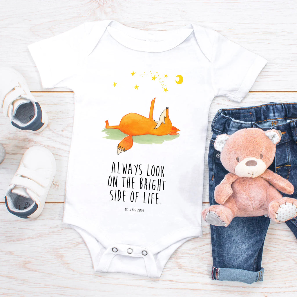 Organic Baby Body Fuchs Sterne Babykleidung, Babystrampler, Strampler, Wickelbody, Baby Erstausstattung, Junge, Mädchen, Fuchs, Füchse, tröstende Worte, Spruch positiv, Spruch schön, Romantik, Always Look on the Bright Side of Life