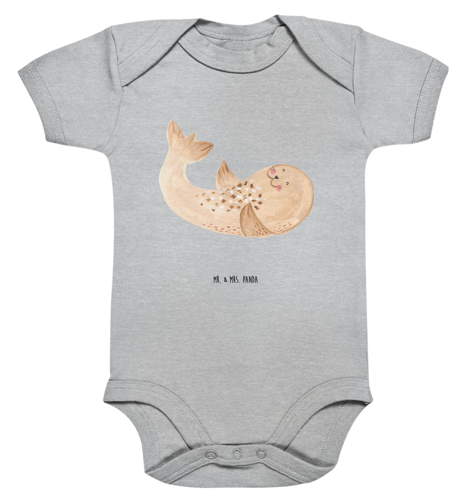 Organic Baby Body Robbe Liegen Babykleidung, Babystrampler, Strampler, Wickelbody, Baby Erstausstattung, Junge, Mädchen, Tiermotive, Gute Laune, lustige Sprüche, Tiere, Robbe, Robben, Seehund, Strand, Meerestier, Ostsee, Nordsee, Lachen, Freude