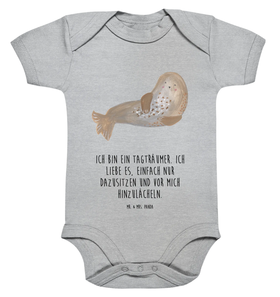 Organic Baby Body Robbe Lachen Babykleidung, Babystrampler, Strampler, Wickelbody, Baby Erstausstattung, Junge, Mädchen, Tiermotive, Gute Laune, lustige Sprüche, Tiere, Robbe, Robben, Seehund, Strand, Meerestier, Ostsee, Nordsee