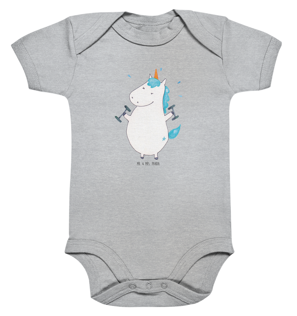 Organic Baby Body Einhorn Fitness Babykleidung, Babystrampler, Strampler, Wickelbody, Baby Erstausstattung, Junge, Mädchen, Einhorn, Einhörner, Einhorn Deko, Pegasus, Unicorn, Gym, Fitness, Fitnessstudio, Diät, Abnehmen, Sport, Pumpen, Geräte, Sixpack