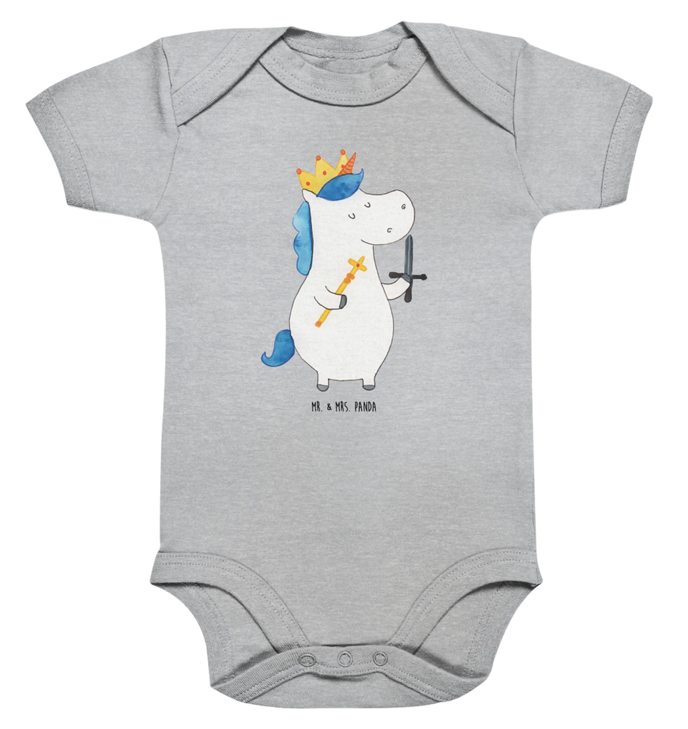 Organic Baby Body Einhorn König mit Schwert Babykleidung, Babystrampler, Strampler, Wickelbody, Baby Erstausstattung, Junge, Mädchen, Einhorn, Einhörner, Einhorn Deko, Pegasus, Unicorn, König, Ritter, Mittelalter