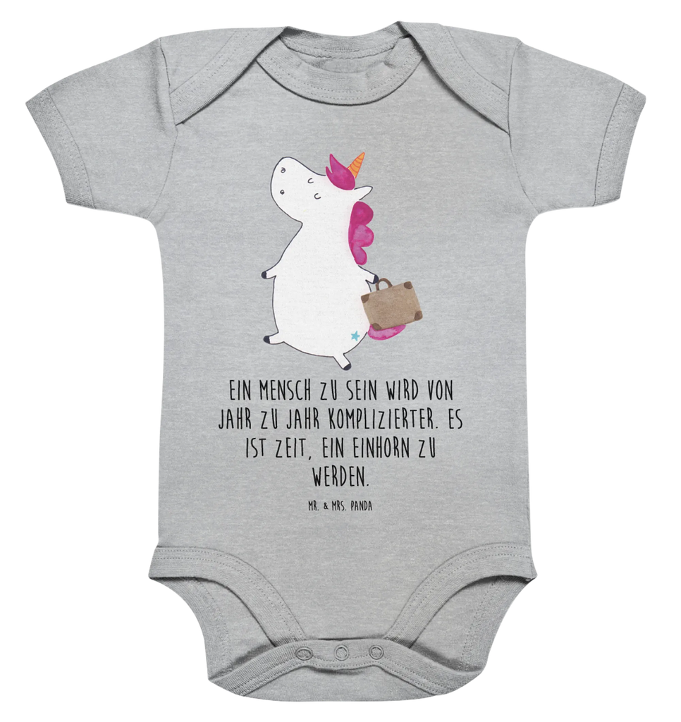 Organic Baby Body Einhorn Koffer Babykleidung, Babystrampler, Strampler, Wickelbody, Baby Erstausstattung, Junge, Mädchen, Einhorn, Einhörner, Einhorn Deko, Pegasus, Unicorn, unicorn, Koffer, Verreisen, Reise, Gepäck, Abenteuer, Erwachsen, Kind, albern, Spaß, lustig, witzig