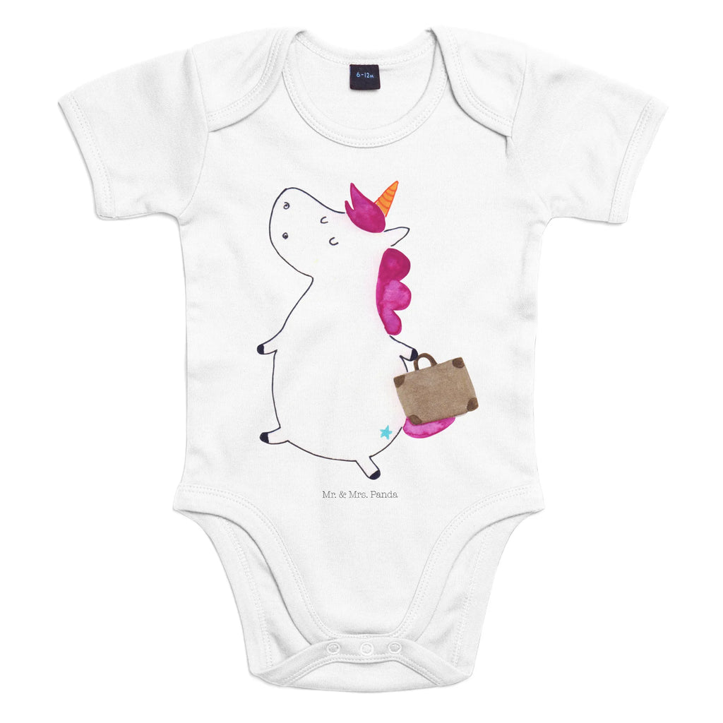 Organic Baby Body Einhorn Koffer Babykleidung, Babystrampler, Strampler, Wickelbody, Baby Erstausstattung, Junge, Mädchen, Einhorn, Einhörner, Einhorn Deko, Pegasus, Unicorn, unicorn, Koffer, Verreisen, Reise, Gepäck, Abenteuer, Erwachsen, Kind, albern, Spaß, lustig, witzig