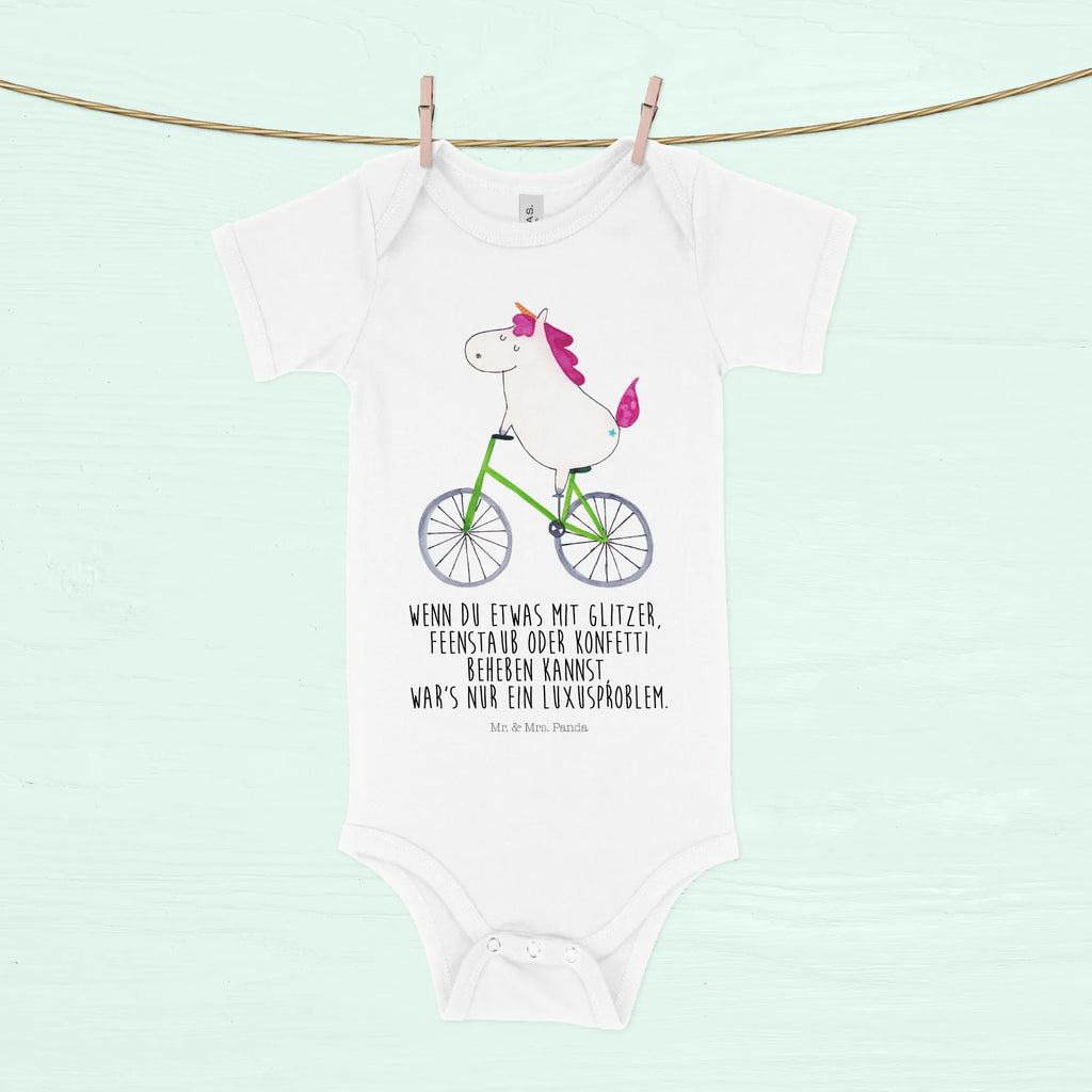 Organic Baby Body Einhorn Radfahrer Babykleidung, Babystrampler, Strampler, Wickelbody, Baby Erstausstattung, Junge, Mädchen, Einhorn, Einhörner, Einhorn Deko, Pegasus, Unicorn, Radfahren, Radfahrer, Rad, Bike, Feenstaub, Konfetti, Luxusproblem, Kummer, Liebeskummer