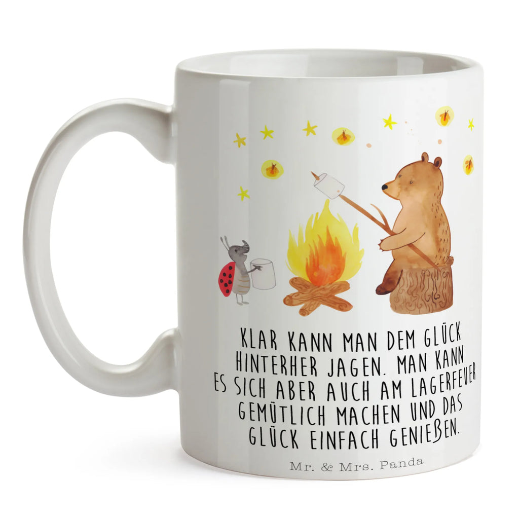 Tasse Bär & Marienkäfer Lagerfeuer Tasse, Kaffeetasse, Teetasse, Becher, Kaffeebecher, Teebecher, Keramiktasse, Porzellantasse, Büro Tasse, Geschenk Tasse, Tasse Sprüche, Tasse Motive, Kaffeetassen, Tasse bedrucken, Designer Tasse, Cappuccino Tassen, Schöne Teetassen, Bär, Teddy, Teddybär, Lagerfeuer