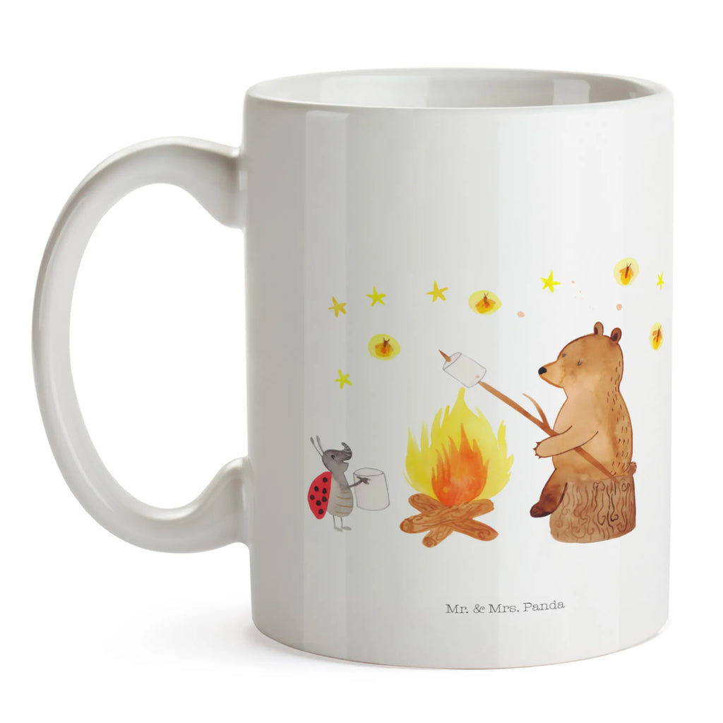 Tasse Bär & Marienkäfer Lagerfeuer Tasse, Kaffeetasse, Teetasse, Becher, Kaffeebecher, Teebecher, Keramiktasse, Porzellantasse, Büro Tasse, Geschenk Tasse, Tasse Sprüche, Tasse Motive, Kaffeetassen, Tasse bedrucken, Designer Tasse, Cappuccino Tassen, Schöne Teetassen, Bär, Teddy, Teddybär, Lagerfeuer