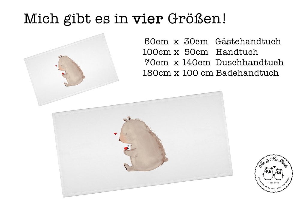 Handtuch Bär Marienkäfer Handtuch, Badehandtuch, Badezimmer, Handtücher, groß, Kinder, Baby, Bär, Teddy, Teddybär, Marienkäfer, Liebe, Freiheit, Motivation, Das Leben ist schön