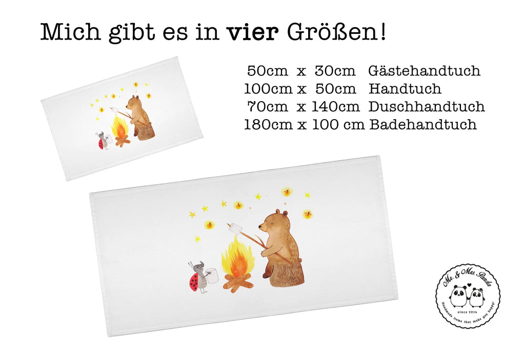 Handtuch Bär & Marienkäfer Lagerfeuer Handtuch, Badehandtuch, Badezimmer, Handtücher, groß, Kinder, Baby, Bär, Teddy, Teddybär, Lagerfeuer