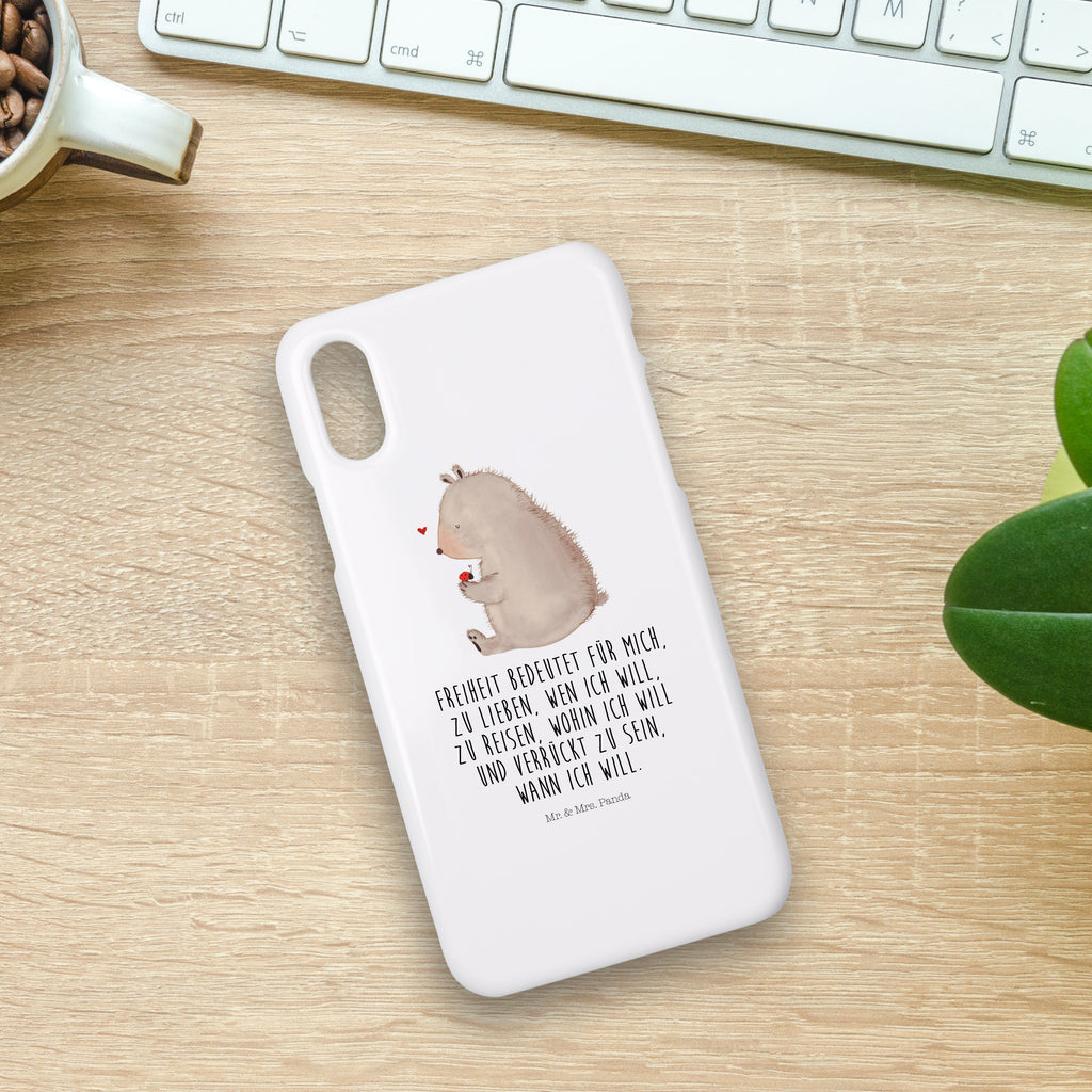 Handyhülle Bär Marienkäfer Iphone 11, Handyhülle, Smartphone Hülle, Handy Case, Handycover, Hülle, Bär, Teddy, Teddybär, Marienkäfer, Liebe, Freiheit, Motivation, Das Leben ist schön