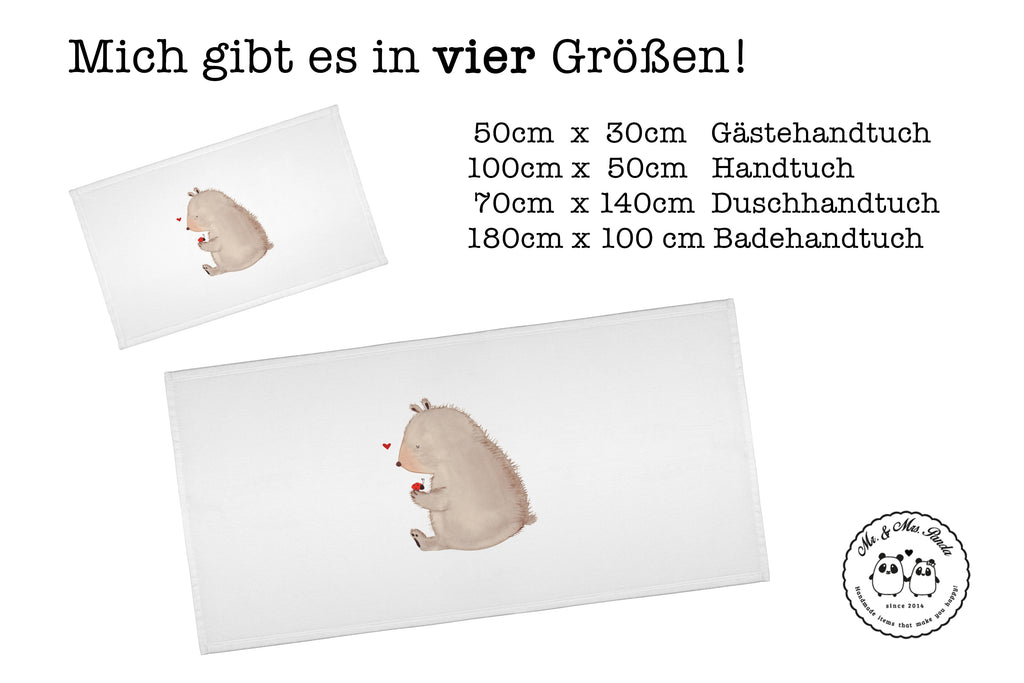 Handtuch Bär Marienkäfer Handtuch, Badehandtuch, Badezimmer, Handtücher, groß, Kinder, Baby, Bär, Teddy, Teddybär, Marienkäfer, Liebe, Freiheit, Motivation, Das Leben ist schön