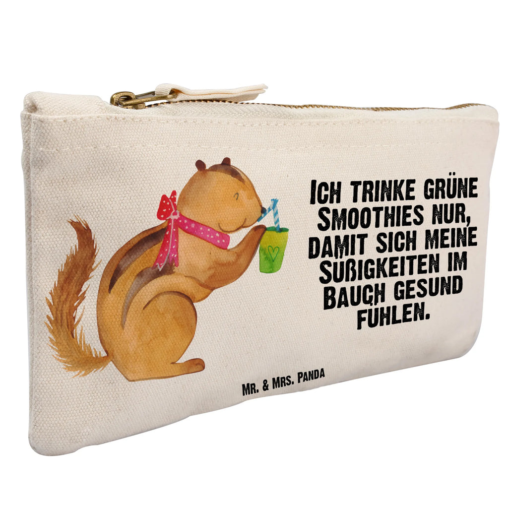 Schminktasche Eichhörnchen Smoothie Schminktasche, Kosmetiktasche, Kosmetikbeutel, Stiftemäppchen, Etui, Federmappe, Makeup, XXL, Schminketui, Kosmetiketui, Schlamperetui, Tiermotive, Gute Laune, lustige Sprüche, Tiere, Green Smoothies, Diät, Abnehmen, Streifenhörnchen, Eichhörnchen