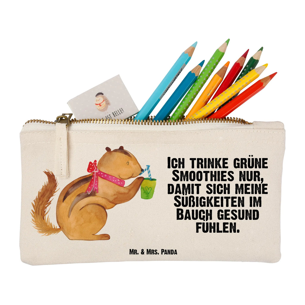 Schminktasche Eichhörnchen Smoothie Schminktasche, Kosmetiktasche, Kosmetikbeutel, Stiftemäppchen, Etui, Federmappe, Makeup, XXL, Schminketui, Kosmetiketui, Schlamperetui, Tiermotive, Gute Laune, lustige Sprüche, Tiere, Green Smoothies, Diät, Abnehmen, Streifenhörnchen, Eichhörnchen