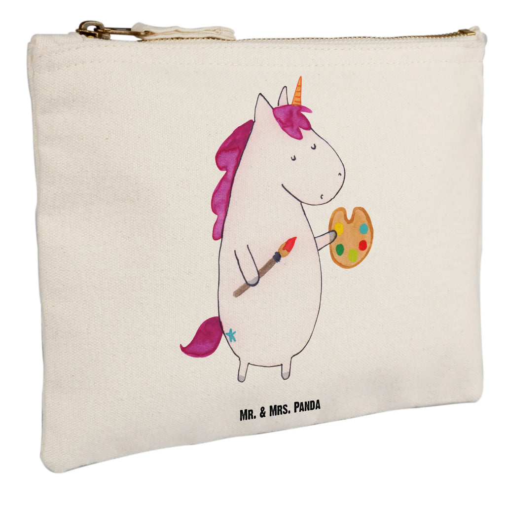 Schminktasche Einhorn Künstler Schminktasche, Kosmetiktasche, Kosmetikbeutel, Stiftemäppchen, Etui, Federmappe, Makeup, XXL, Schminketui, Kosmetiketui, Schlamperetui, Einhorn, Einhörner, Einhorn Deko, Pegasus, Unicorn, Englisch, Künstler, Artist, Malen, Zeichnen, Welt, Farbe, Stift, Pinsel, Geschenk, Maler