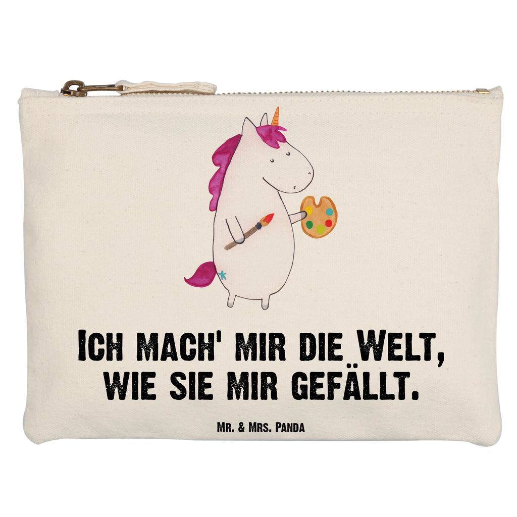 Schminktasche Einhorn Künstler Schminktasche, Kosmetiktasche, Kosmetikbeutel, Stiftemäppchen, Etui, Federmappe, Makeup, XXL, Schminketui, Kosmetiketui, Schlamperetui, Einhorn, Einhörner, Einhorn Deko, Pegasus, Unicorn, Englisch, Künstler, Artist, Malen, Zeichnen, Welt, Farbe, Stift, Pinsel, Geschenk, Maler