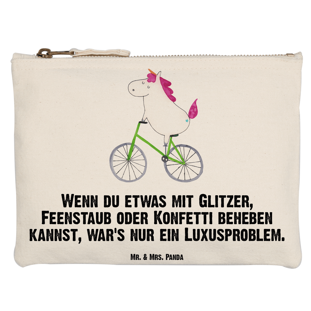 Schminktasche Einhorn Radfahrer Schminktasche, Kosmetiktasche, Kosmetikbeutel, Stiftemäppchen, Etui, Federmappe, Makeup, XXL, Schminketui, Kosmetiketui, Schlamperetui, Einhorn, Einhörner, Einhorn Deko, Pegasus, Unicorn, Radfahren, Radfahrer, Rad, Bike, Feenstaub, Konfetti, Luxusproblem, Kummer, Liebeskummer