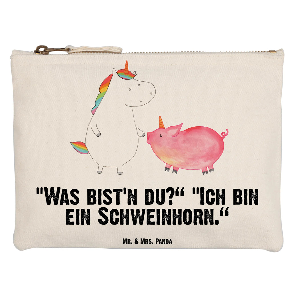 Schminktasche Einhorn Schwein Schminktasche, Kosmetiktasche, Kosmetikbeutel, Stiftemäppchen, Etui, Federmappe, Makeup, XXL, Schminketui, Kosmetiketui, Schlamperetui, Einhorn, Einhörner, Einhorn Deko, Pegasus, Unicorn, Freundschaft, Schweinhorn, Schwein, Freundin, Schweinchen