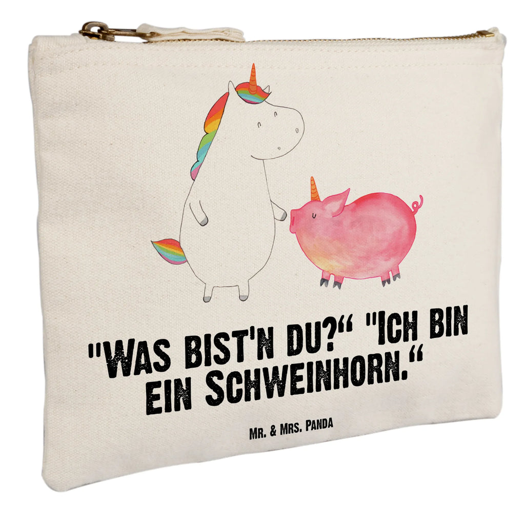 Schminktasche Einhorn Schwein Schminktasche, Kosmetiktasche, Kosmetikbeutel, Stiftemäppchen, Etui, Federmappe, Makeup, XXL, Schminketui, Kosmetiketui, Schlamperetui, Einhorn, Einhörner, Einhorn Deko, Pegasus, Unicorn, Freundschaft, Schweinhorn, Schwein, Freundin, Schweinchen