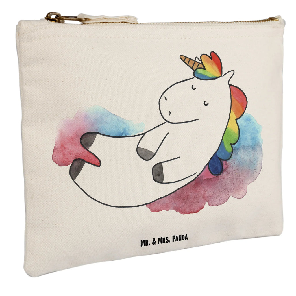 Schminktasche Einhorn Wolke 7 Schminktasche, Kosmetiktasche, Kosmetikbeutel, Stiftemäppchen, Etui, Federmappe, Makeup, XXL, Schminketui, Kosmetiketui, Schlamperetui, Einhorn, Einhörner, Einhorn Deko, Pegasus, Unicorn, verliebt, Menschen, witzig, lustig, Geschenk, Glaube, Realität, Lächeln