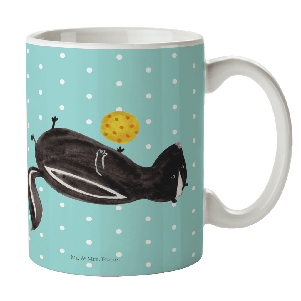 Tasse Stinktier Ball Tasse, Kaffeetasse, Teetasse, Becher, Kaffeebecher, Teebecher, Keramiktasse, Porzellantasse, Büro Tasse, Geschenk Tasse, Tasse Sprüche, Tasse Motive, Kaffeetassen, Tasse bedrucken, Designer Tasse, Cappuccino Tassen, Schöne Teetassen, Stinktier, Skunk, Wildtier, Raubtier, Stinker, Stinki, verspielt, Weisheit