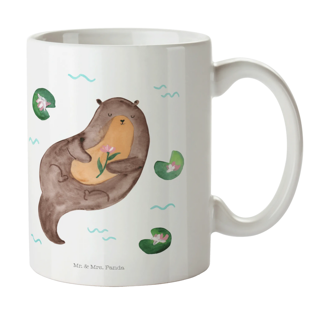 Tasse Otter Seerose Tasse, Kaffeetasse, Teetasse, Becher, Kaffeebecher, Teebecher, Keramiktasse, Porzellantasse, Büro Tasse, Geschenk Tasse, Tasse Sprüche, Tasse Motive, Kaffeetassen, Tasse bedrucken, Designer Tasse, Cappuccino Tassen, Schöne Teetassen, Otter, Fischotter, Seeotter, Otter Seeotter See Otter