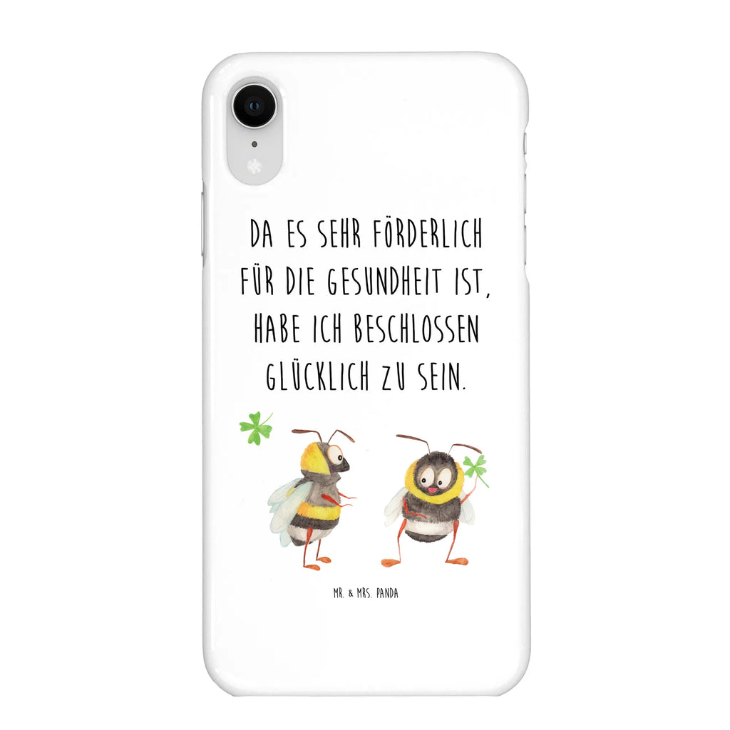 Handyhülle Hummeln Kleeblatt Handyhülle, Handycover, Cover, Handy, Hülle, Iphone 10, Iphone X, Tiermotive, Gute Laune, lustige Sprüche, Tiere, Hummel, Biene, Spruch positiv, Biene Deko, Spruch schön, glücklich sein, glücklich werden, Spruch fröhlich