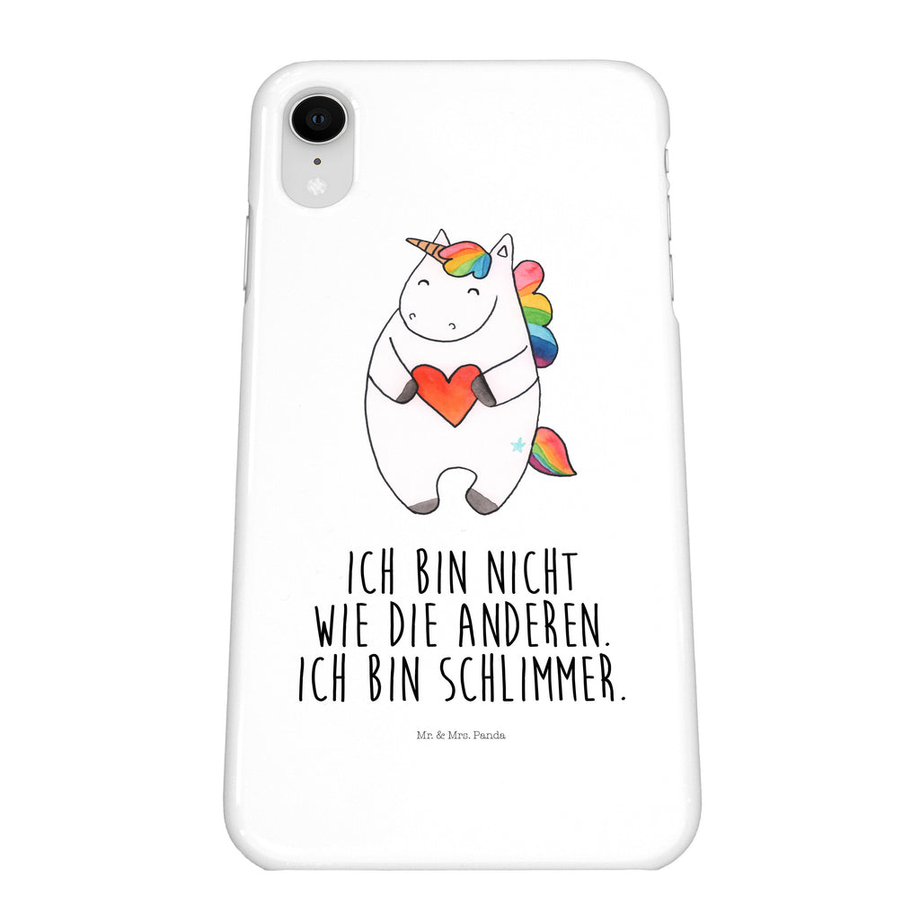 Handyhülle Einhorn Herz Handyhülle, Handycover, Cover, Handy, Hülle, Iphone 10, Iphone X, Einhorn, Einhörner, Einhorn Deko, Pegasus, Unicorn, Herz, schlimm, böse, witzig, lustig, Freundin, anders, bunt