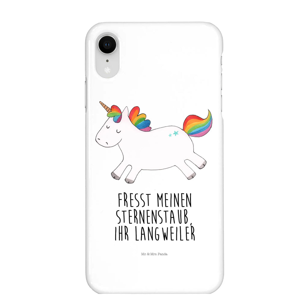 Handyhülle Einhorn Happy Handyhülle, Handycover, Cover, Handy, Hülle, Iphone 10, Iphone X, Einhorn, Einhörner, Einhorn Deko, Pegasus, Unicorn, glücklich, fröhlich, Spaß, Freude, Lebensfreude, witzig, spannend, Lächeln, Lachen